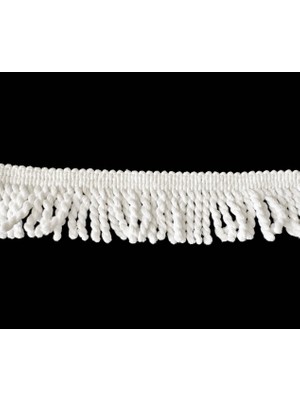 PÜSKÜLCÜ Optik beyaz Bulyon Saçak 5cm