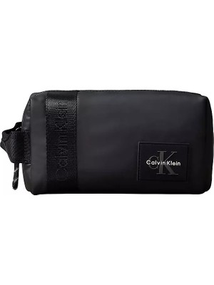 Calvin Klein Erkek Monologo Detaylı Üstten Fermuarlı Siyah El Çantası LV04D1293G-UB1