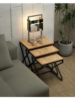 Treeandtech Zeta 3'lü Zigon Sehpa
