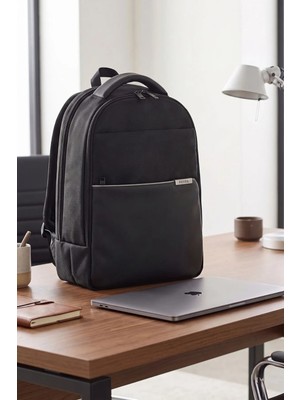 Fossil 7001 Business Sırt Çantası Siyah Laptop Çantası İç Fermuar Cep ile Kullanışlı