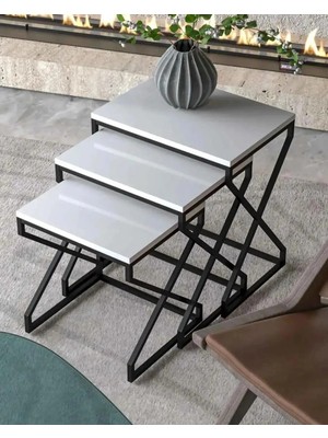 Treeandtech Zeta 3'lü Zigon Sehpa