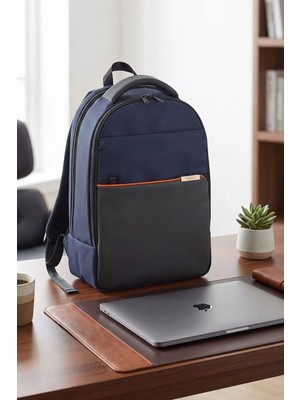 Fossil 7001 Evrak Çantası Laptop Çantası Lacivert Renkli Ergonomik Tasarım ve Fermuar Özellikli