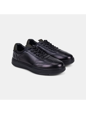Erkek Siyah Desacomfort Bağcıklı Süet Deri Sneaker