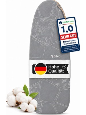 Brf Store Isoprıme Silva Lora Ütü Masası Kılıfı - Silver (Gri), 50 x 140 Cm, Sipariş Öncesi Masanızı Ölçün, Ko