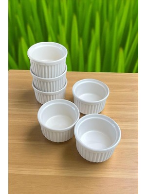 Brf Store Isoprıme 6 Lı Sufle Kabı, Porselen Sufle Kabı 9cm Krem