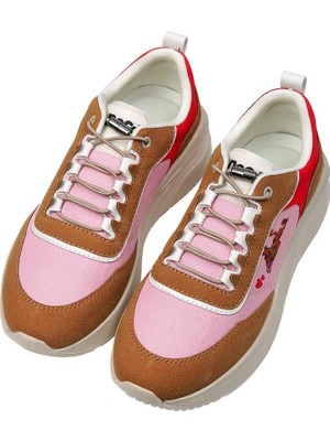 Dogo Kadın Vegan Deri Pembe Sneakers - Warner Bros Scooby Doo Found Love Tasarım