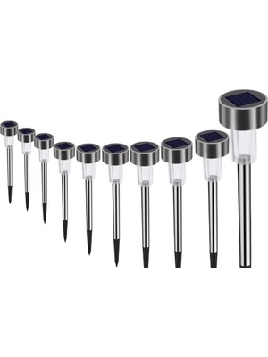 TKÇ Şık Metal Gövdeli Solar Bahçe Lambası 10'lu Set Xml