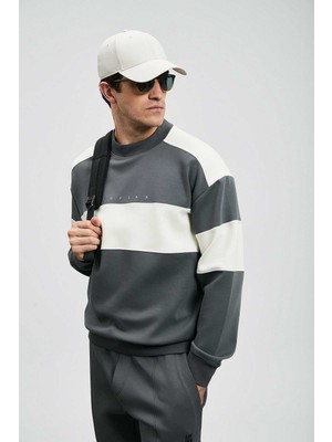 Lufian Pıeces Erkek Sweatshirt Koyu Gri