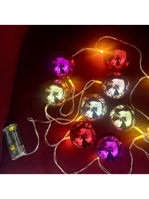 TKÇ Parlak Top LED Işık Şeridi 2 Metre 10 Adet Pil Destekli Xml