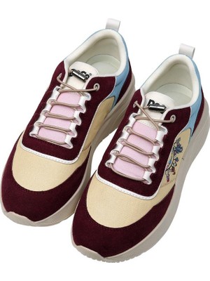 Dogo Kadın Vegan Deri Kahverengi Sneakers - Warner Bros Looney Tunes Tom And Jerry Charms Tasarım