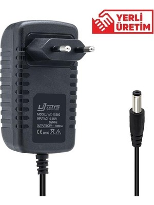 TKÇ Uj Toys WK-10380 6 Volt 1 Amper Priz Tipi Adaptör 5.5 x 2.5 Uç Ab