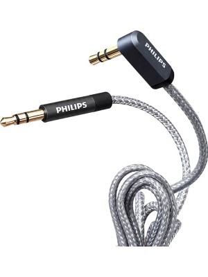TKÇ SWR2114F/93 1 Metre 3.5mm Stereo Aux Ses Kablosu 90 Derece L Tipi Açılı Örgülü Zırhlı Ab