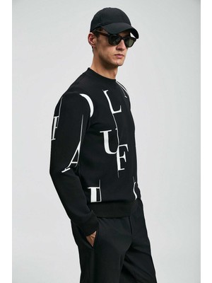 Lufian Tıffany Erkek Sweatshirt Siyah