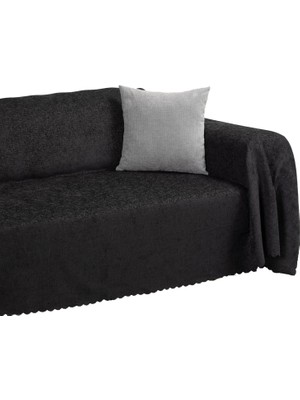 Brf Store Isoprıme Premium Koltuk Örtüsü 175X350 Xlarge Gramajlı Jakarlı Şönil Antrasit| Kanepe Örtüsü | Kayma