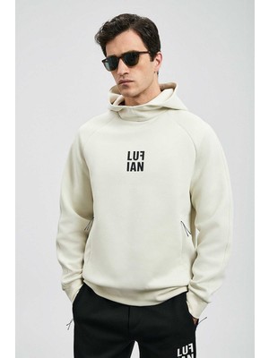 Lufian Snow Erkek Sweatshirt Kırık Beyaz