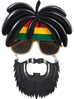 TKÇ Eğlenceli Rasta Peruklu Parti Gözlüğü 27X18 cm Xml