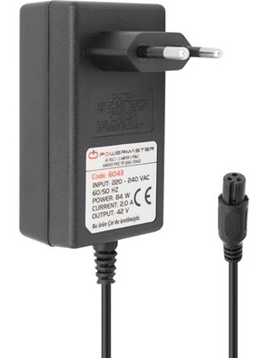 TKÇ 42 Volt - 1 Amper 3 Pinli Ginger Priz Tip Şarj Cihazı PM-6043 Ab
