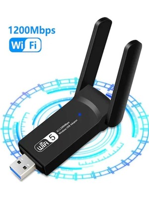 TKÇ Vothoon Dual Band AC1200 USB 3.0 Adaptör Kablosuz Wifi Yükseltici Ab