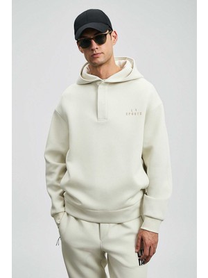 Lufian Road Erkek Sweatshirt Kırık Beyaz