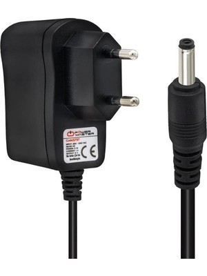TKÇ PM-5737 5 Volt - 1 Amper 3.5*1.35 mm Uçlu Plastik Kasa Priz Tipi Adaptör Ab