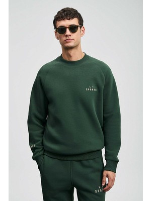 Lufian Sıgma Erkek Sweatshirt Çimen Yeşili