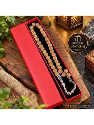 Rudraksha 08 mm Tesbih Doğal Tohum Boncuklu Şık Tasarım Hediyelik