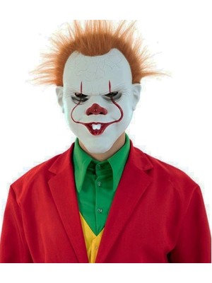 TKÇ Korkutucu Joker Maske 31X22 cm Cadılar Bayramı Için Xml