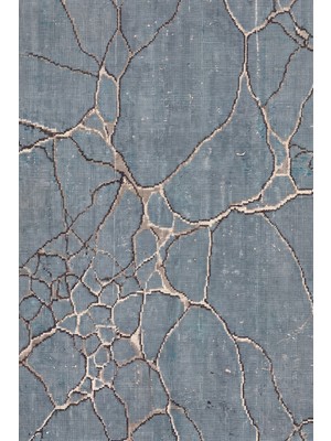 Rugzella Annabergite Modern Soft Çelik Mavisi Suluboya Soyut Desen Turkuaz Salon Yıkanabilir Halı