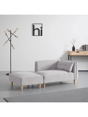 SCY Septentri Modern Puf Tekli Berjer Takımı Montajsız Bench Bank Oturma Odası Kanepe Mini Puflu Koltuk