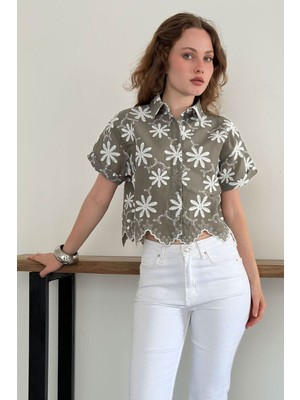 Very Moda Nakışlı Gömlek | D2858