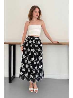Very Moda Nakışlı Etek | D2914