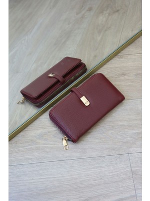 Moom Bag Gold Aksesuar Detaylı Cüzdan