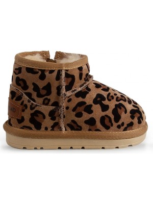 Buckhead Nesty Kız Çocuk Kürklü Bot - Bej Leopar BUCK4508-011