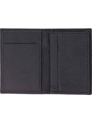 BloominBag Bloomcard Verta Obsidian Black Hakiki Deri Dikey Kartlık