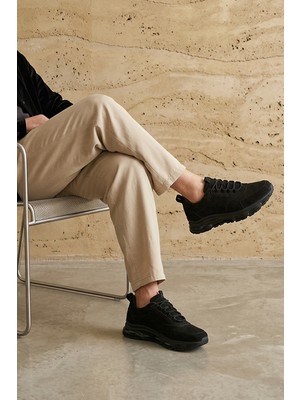 Ziya, Erkek Hakiki Deri Sneaker 1631037Z2415 Siyah