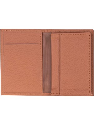 BloominBag Bloomcard Verta Desert Tan Hakiki Deri Dikey Kartlık