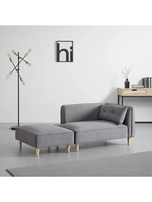 SCY Septentri Modern Puf Tekli Berjer Takımı Montajsız Bench Bank Oturma Odası Kanepe Mini Puflu Koltuk