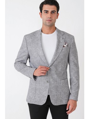 Efor Comfort Fit Torba Cep Esnek Pamuklu Nefti Blazer Ceket C 740