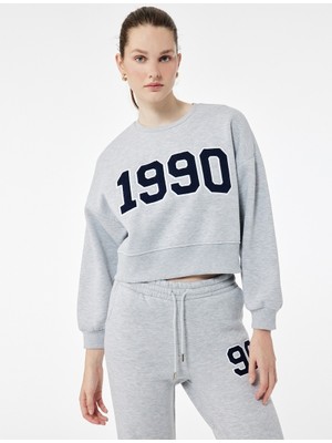 Koton Kadın Sweat 7WAK10029NK Gri Melanj