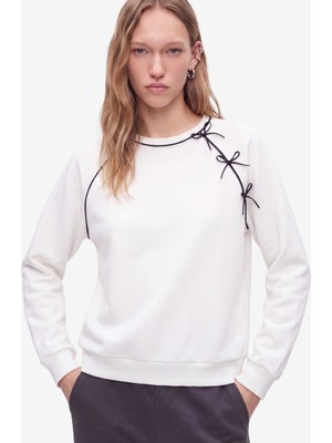 Koton Kadın Sweat 7WAL10080IK Ekru
