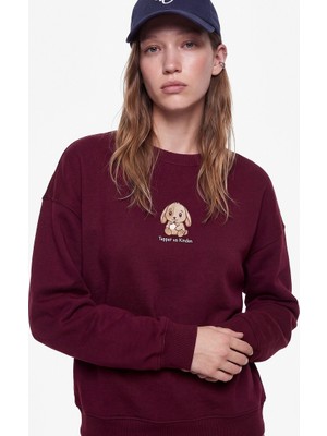 Koton Kadın Sweat 7WAL10102IK Bordo
