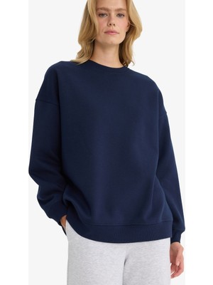 Defacto  Kadın Sweat F9628AX/NV251 Navy