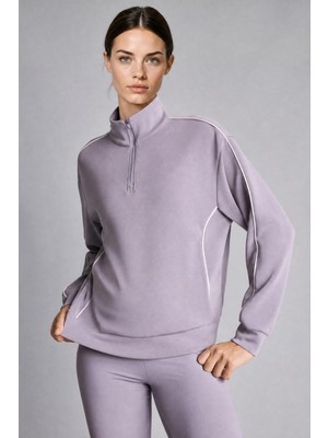 Defacto  Kadın Sweat H4537AX/PR522 Lt.plum