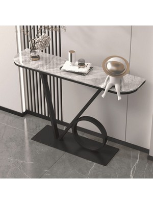 Drs-02 Modern Dikdörtgen Konsol Masa Mdf Metal Ayaklı