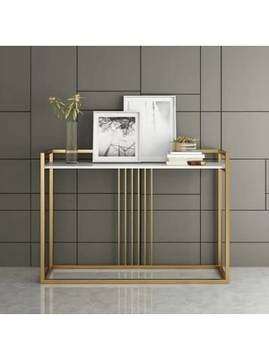 Drs-03 Dikdörtgen Konsol Masa Mdf Metal Ayaklı