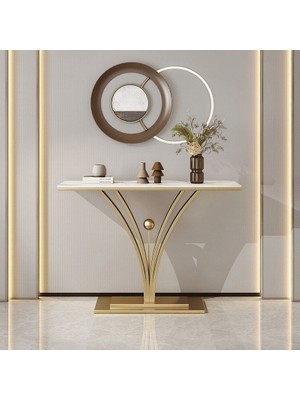 DRS-056 Modern Dikdörtgen Konsol Masa Mdf Metal Ayaklı