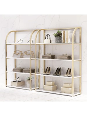 MĞZ4243 Modern Ayaklı Metal Ayarlanabilir Konfeksiyon Askılık Standı