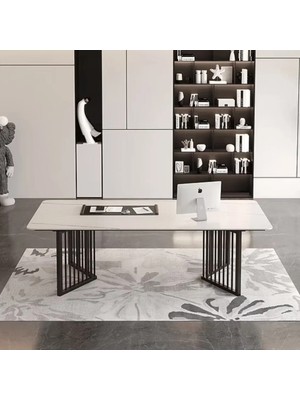 YMK6588 Modern Metal Ayaklı Yemek Masası