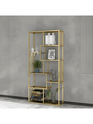 KC-0231  Modern Metal Mdf Raflı Kitaplık, 7 Raflı
