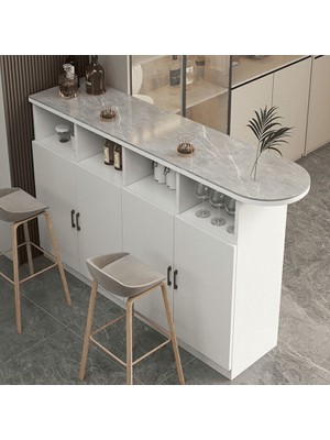 BRM86434 Modern Mdf Tabla Ahşap Tabanlı Bar Masası